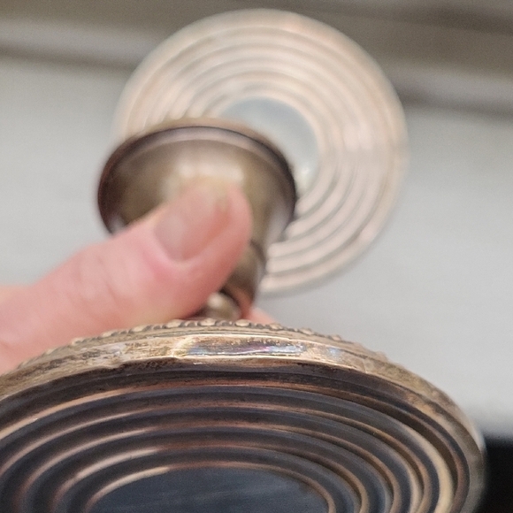 Elegant Sterling Silver Candle Holders - Picture 5 of 6